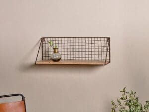 Nkuku Tamba Mango Wood Shelf | Storage Furniture | Rust/Natural | Small