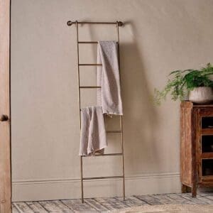 Nkuku Temur Iron Decorative Ladder | Storage & Hanging Accessories | Brass