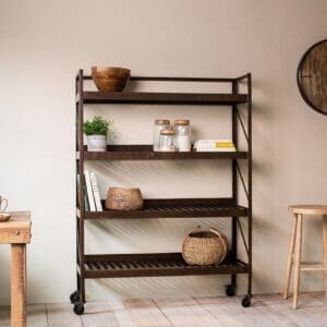 Nkuku Umi Iron Shelf | Storage Furniture | Rust | Extra Large