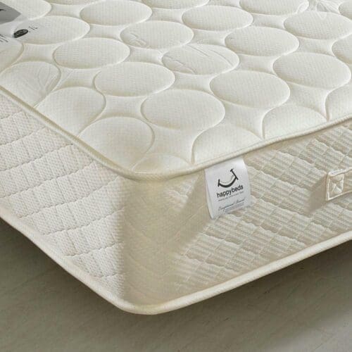 4ft Single Quilted Mattress Bamboo Natural Fillings - Mirage Spring - Happy Beds