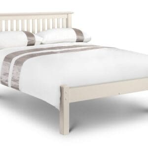 Barcelona - King Size - White Finish Solid Pine Wooden Bed Frame - King - Happy Beds