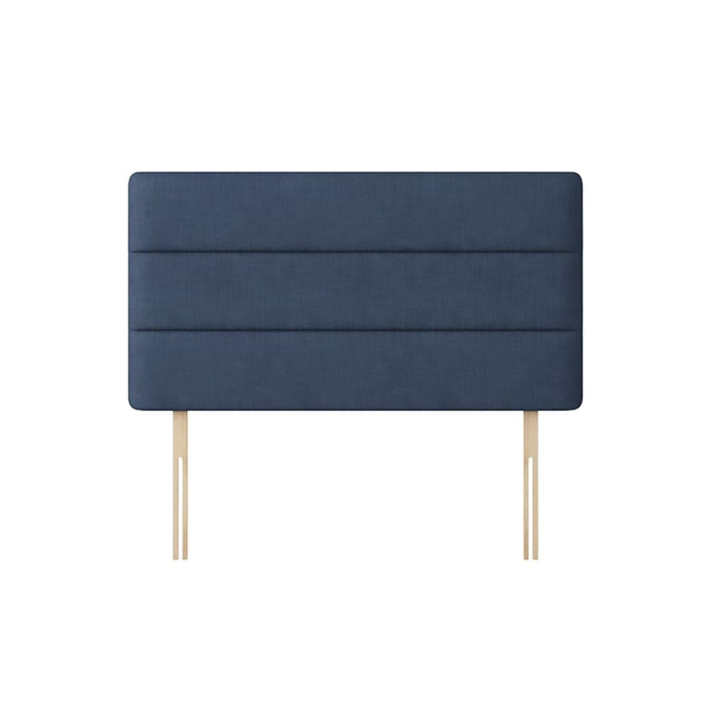 Cornell - Small Single - Lined Headboard - Dark Blue - Fabric - 2ft6 - Happy Beds