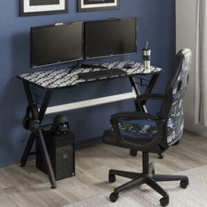 Disney - Star Wars - Computer Desk - Black/White - Metal - Happy Beds