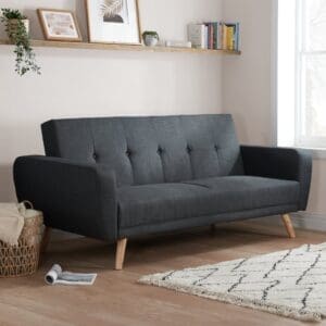 Farrow - 3 Seater Sofa Bed - Grey - Fabric - Happy Beds