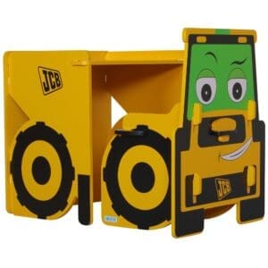 JCB - Children's Digger Desk/Chair - Yellow/Black - Wooden - Happy Beds