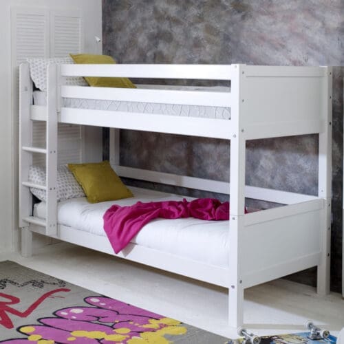 Nordic - EU Single - Bunk Bed - White - Wooden - EU3ft - Happy Beds