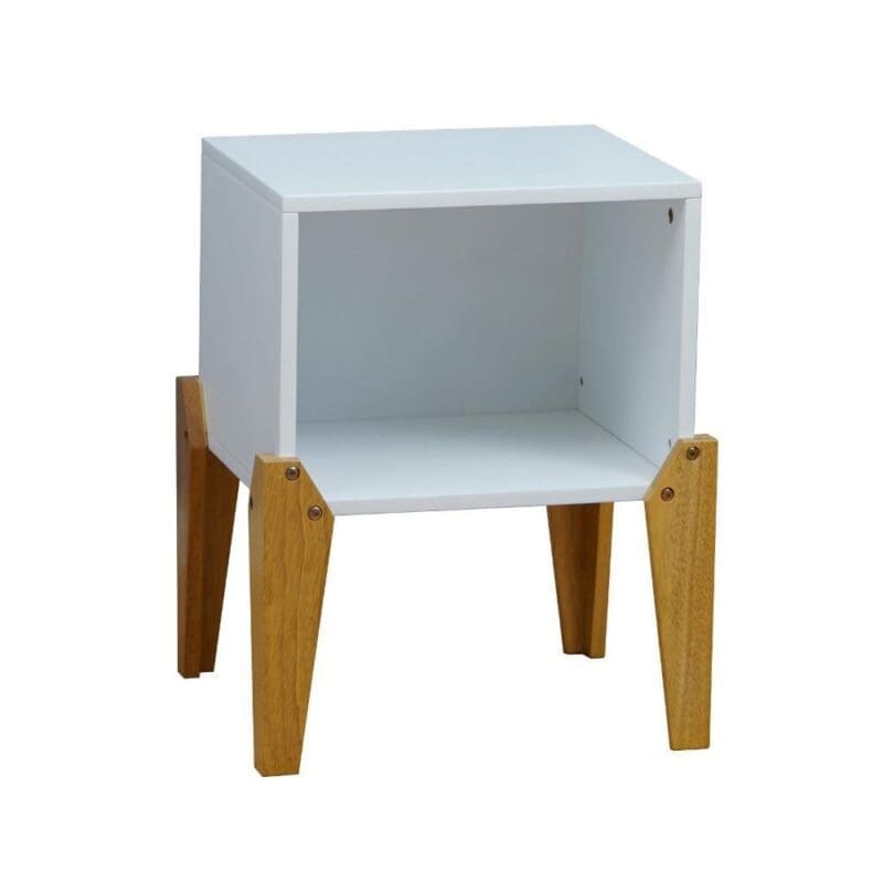 Solar - Joybox Children's Bedside Table - White/Oak - Wooden - Happy Beds