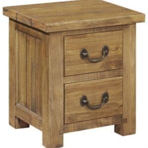 Regatta Rustic Pine Bedside Cabinet, 2 Drawers