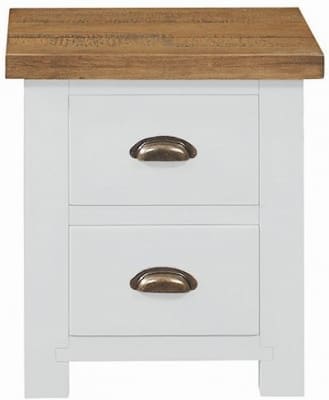 2 Regatta White Painted Bedside Cabinet