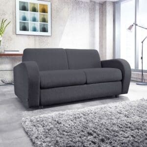 Jay-be Retro  2 Seater Sofa Bed With Deep Sprung Mattress Raven