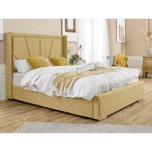 Eleganza Home Eleganza Harry Linen Superking Bed Frame - Beige