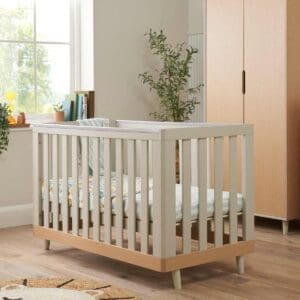 Tutti Bambini Hygge Mini Cot Bed - Light Oak/White Sand