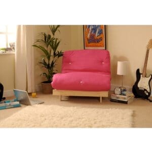 SleepOn Albury Pink Sofa Bed With Tufted Mattress Single