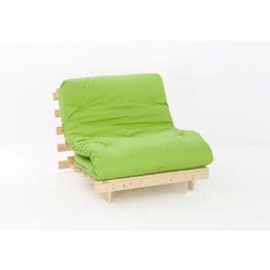 SleepOn Ayr Sofa Bed Single Set With Tufted Mattress Lime