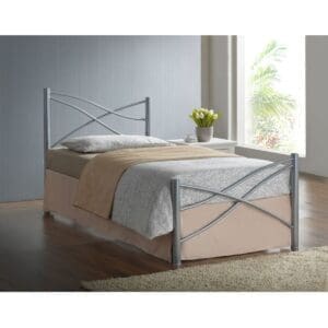 SleepOn Iyla Metal Single Bed Frame Silver