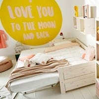 Lifetime Luxury Jump Up Childrens Bed with Pop-Up Trundle Bed -