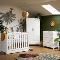 Obaby Nika Mini Cot Bed 3 Piece Room Set with Underdrawer -