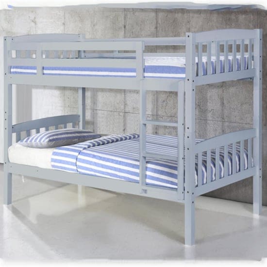 aeryn wooden single bunk bed grey