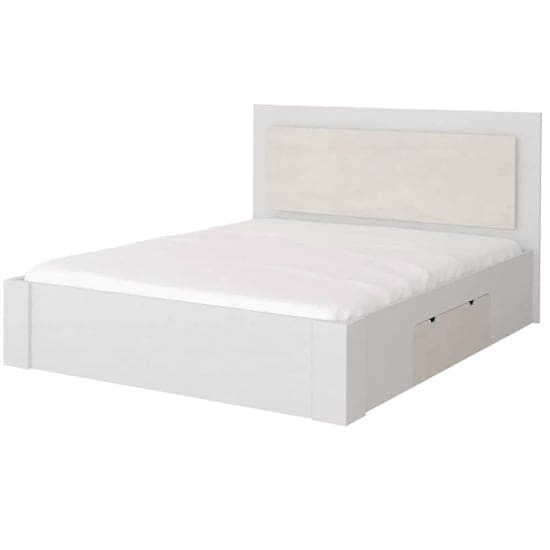 albany divan king size bed silk white led