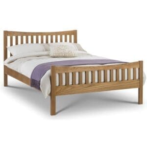 Barnett Wooden Double Bed In Solid Oak