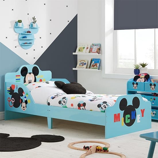 disney mickey mouse childrens single bed blue