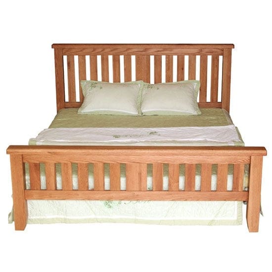 hampshire wooden double bed oak