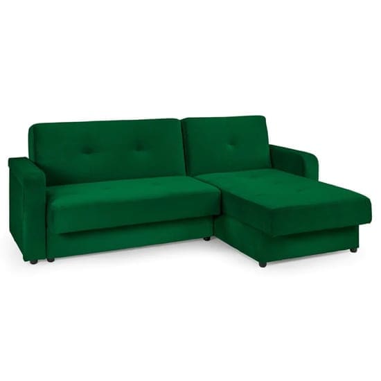 kassel universal plush velvet sofabed corner green