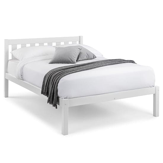 luna woodne double bed surf white