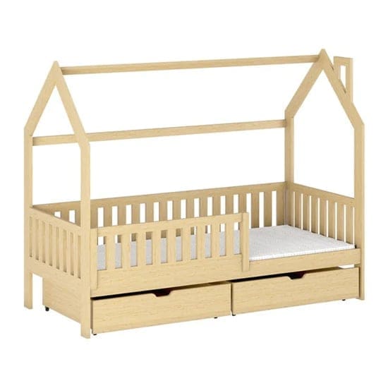 niort storage wooden single bed pine