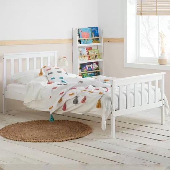 oxfords wooden single bed white