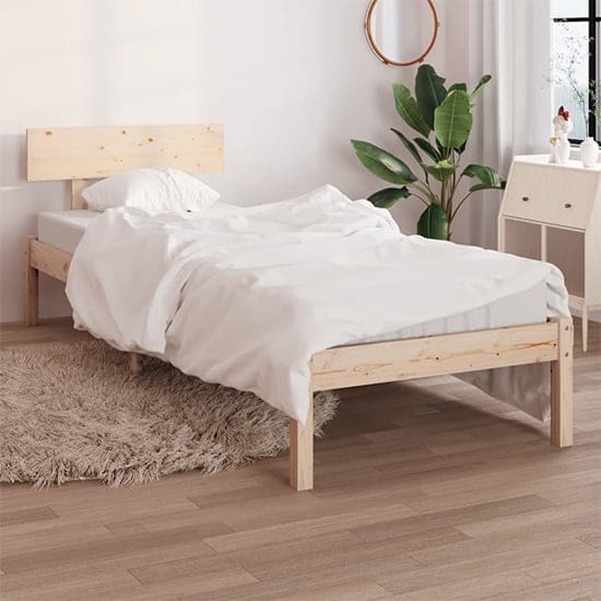 phyre solid pinewood small single bed natural