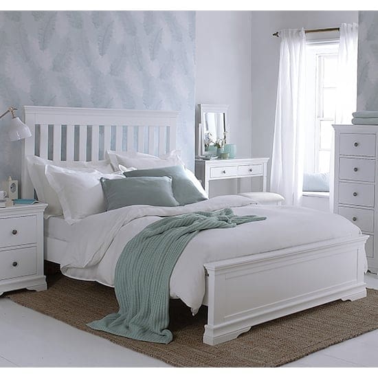 skokie double bed classic white