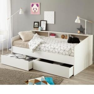 Sleep - Kids White Wooden Day Bed - Single - 3ft - Happy Beds