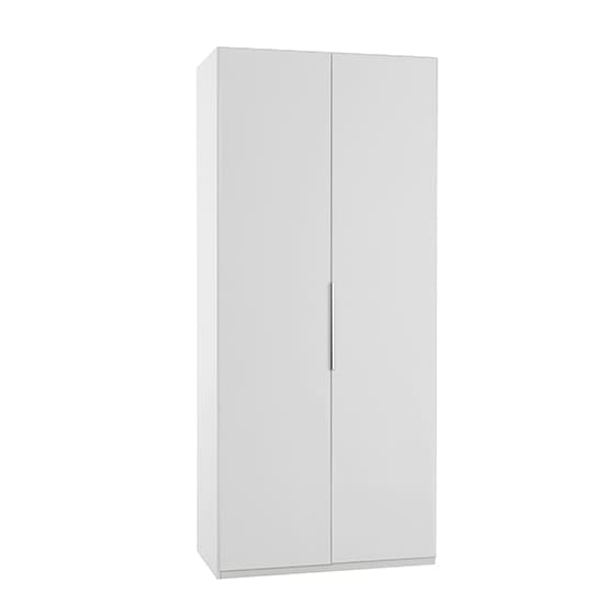 alkes wooden wardrobe white 2 doors