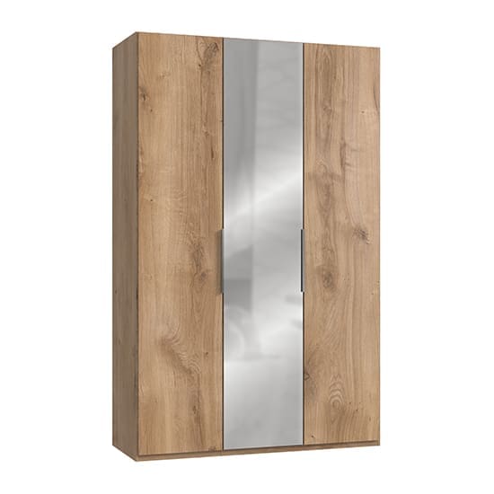 alkesia mirror wardrobe planked oak 3 doors