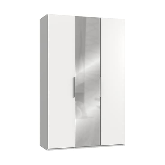 alkesia mirror wardrobe white 3 doors