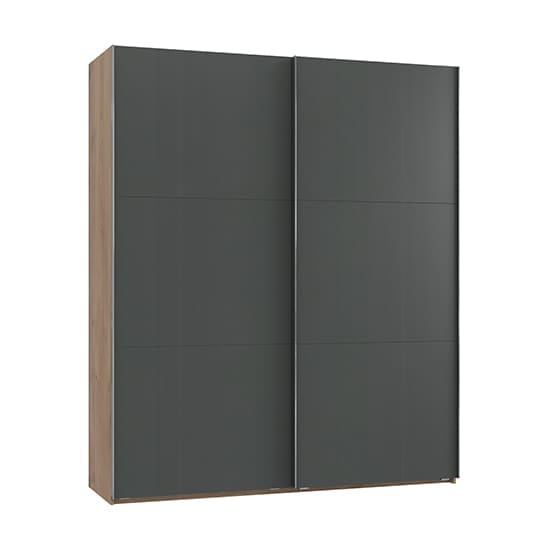 alkesia wood sliding door wardrobe graphite planked oak