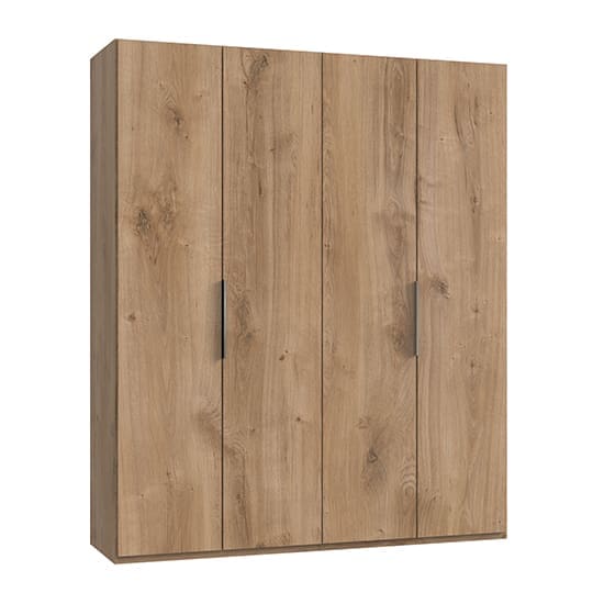 alkesia wooden wardrobe planked oak 4 doors