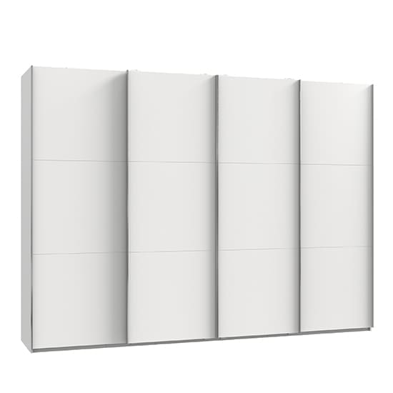 alkesu wooden sliding door wardrobe white 4 doors