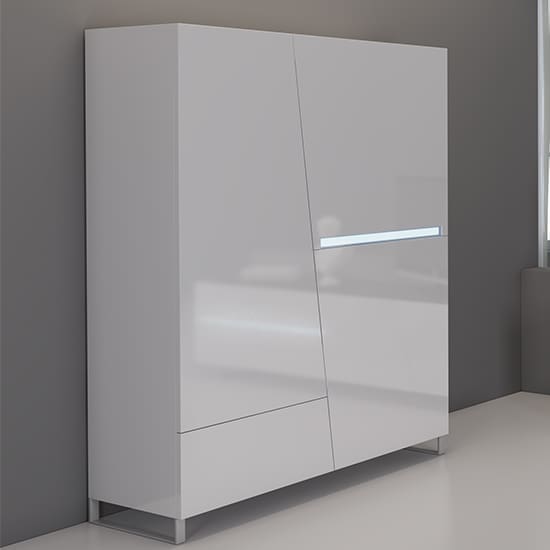 cooper wooden wardrobe white gloss lacquer led