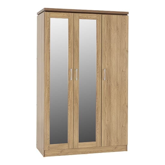 crieff wooden wardrobe 3 doors oak effect