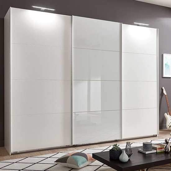 ernesto sliding door large wooden wardrobe white