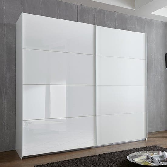 ernesto sliding door wooden wardrobe white