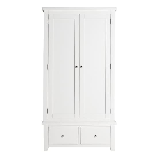 ferndale wooden wardrobe 2 doors 2 drawers white