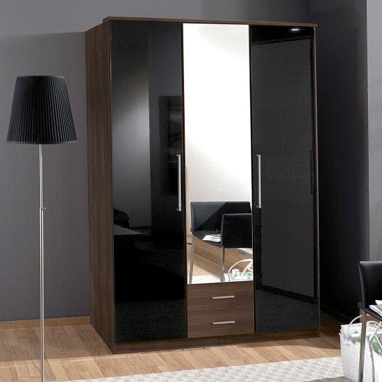 gastineau 3doors 2drawers wardrobe black walnut min