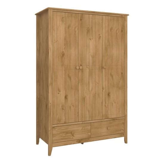 hasten wooden wardrobe 3 doors pine