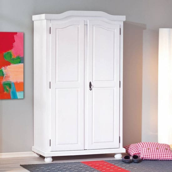 hedda fsc wooden wardrobe white 2 doors