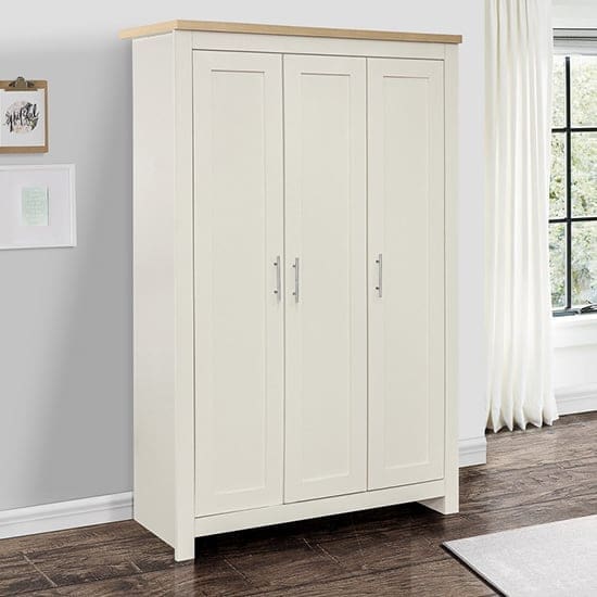 highgate wardrobe 3 doors cream oak