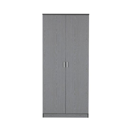 intana wooden wardrobe grey 2 doors