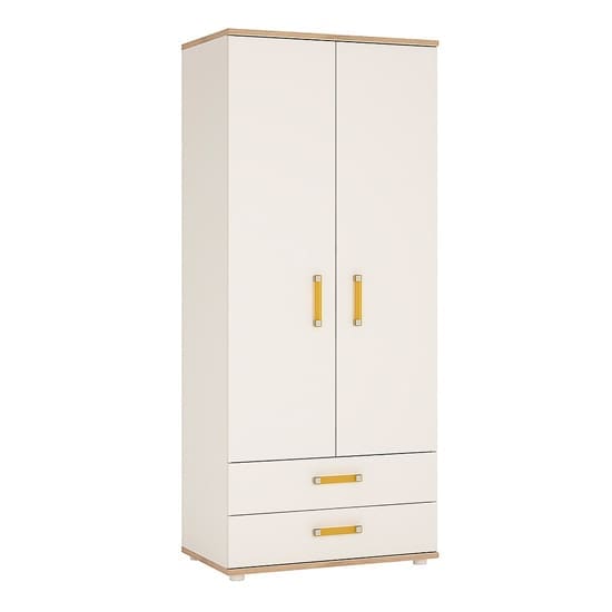 kepo wooden wardrobe white high gloss oak